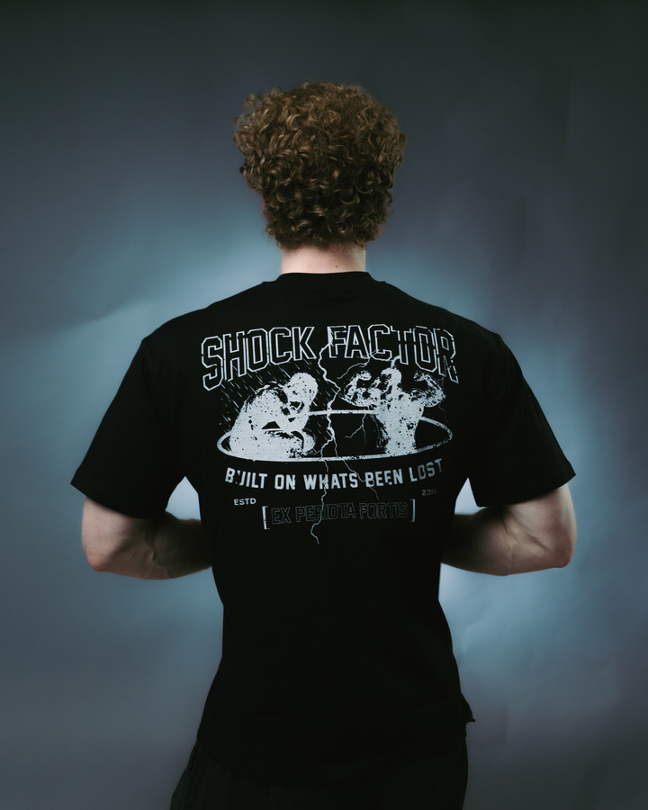 Svart "Built On What’s Been Lost" Oversized T-skjorte