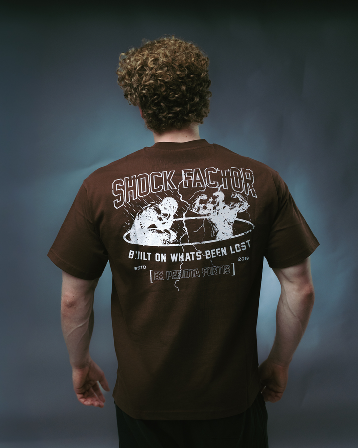 Brun "Built On What’s Been Lost" Oversized T-skjorte
