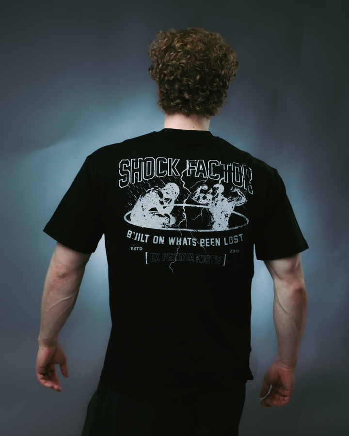 Svart "Built On What’s Been Lost" Oversized T-skjorte