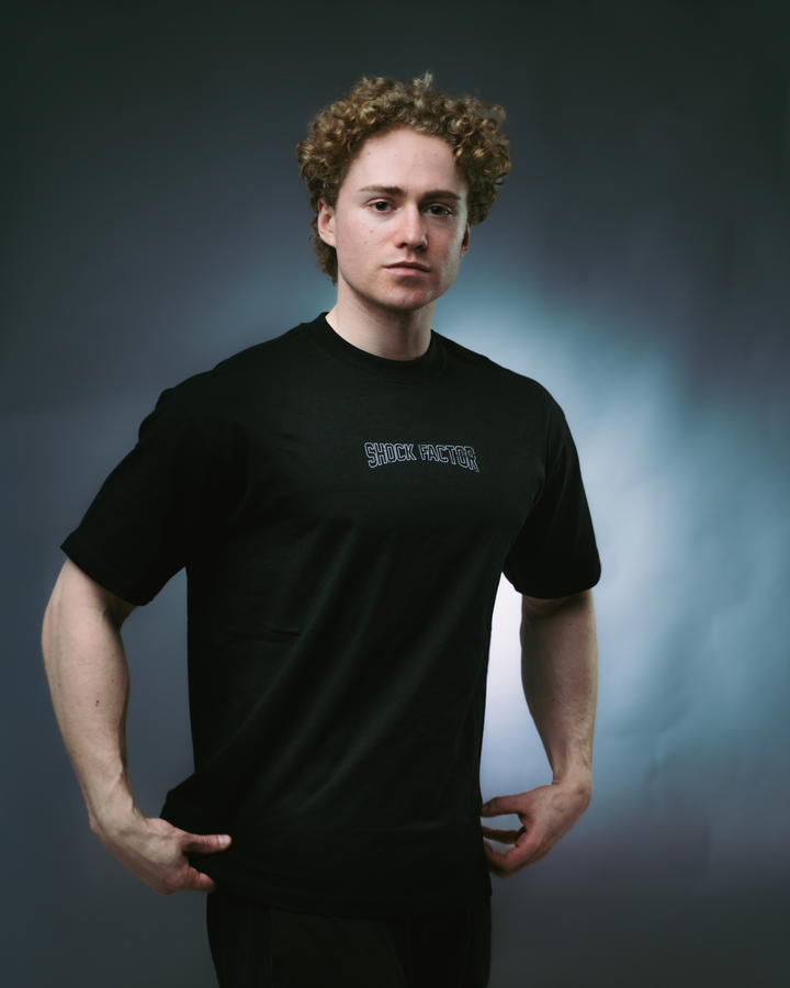 Svart "Built On What’s Been Lost" Oversized T-skjorte