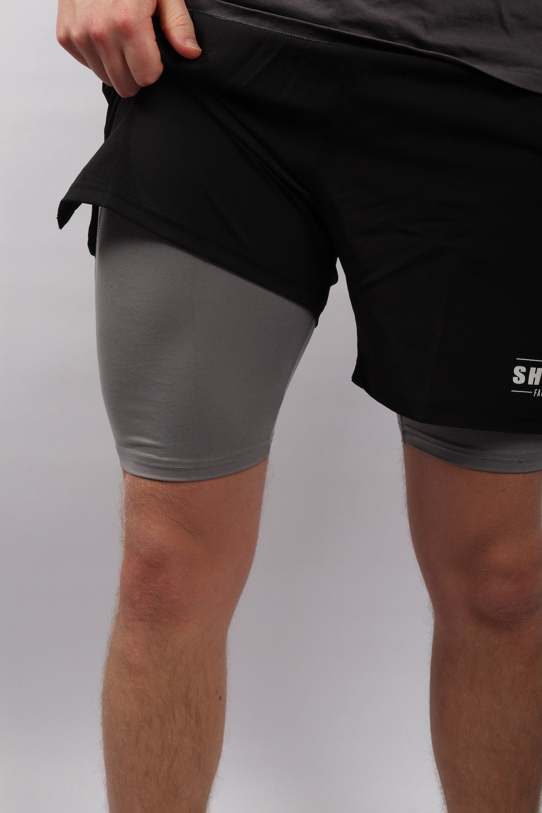 Svart 2 i 1 shorts