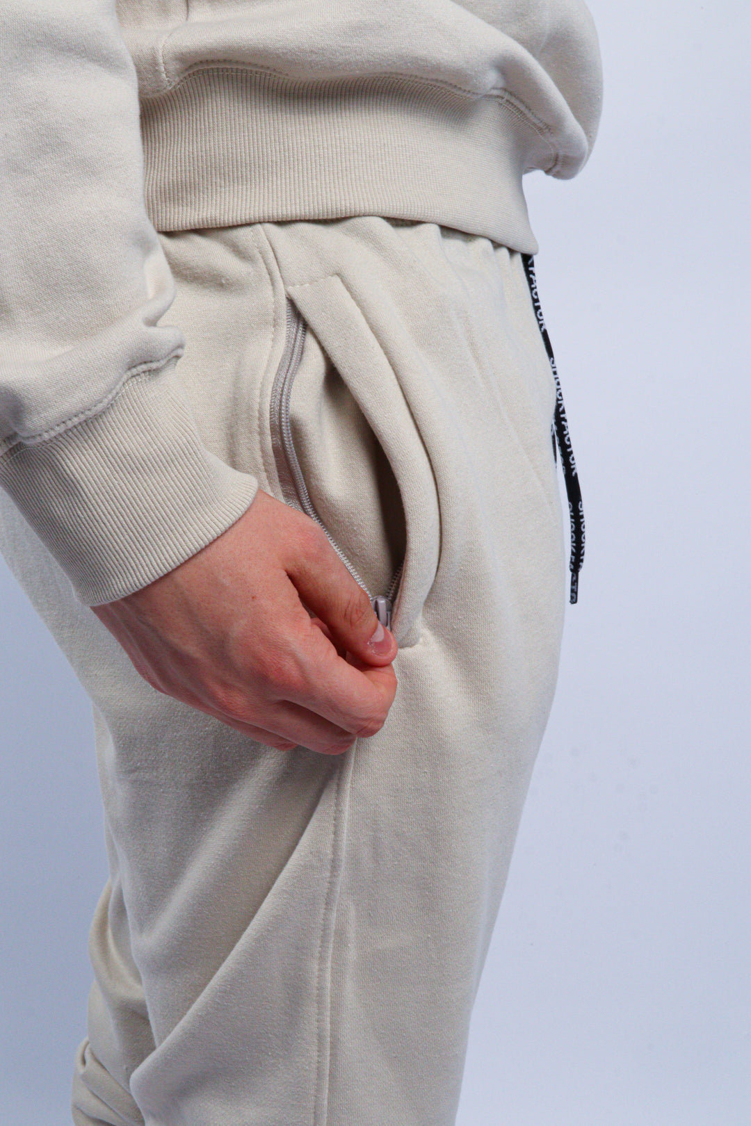 Cream Tracksuit Jogger