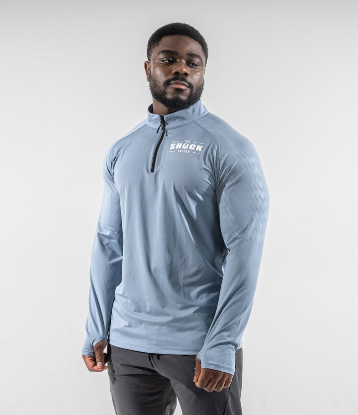 Lyse blå Elite 1/4 Zip Long Sleeve