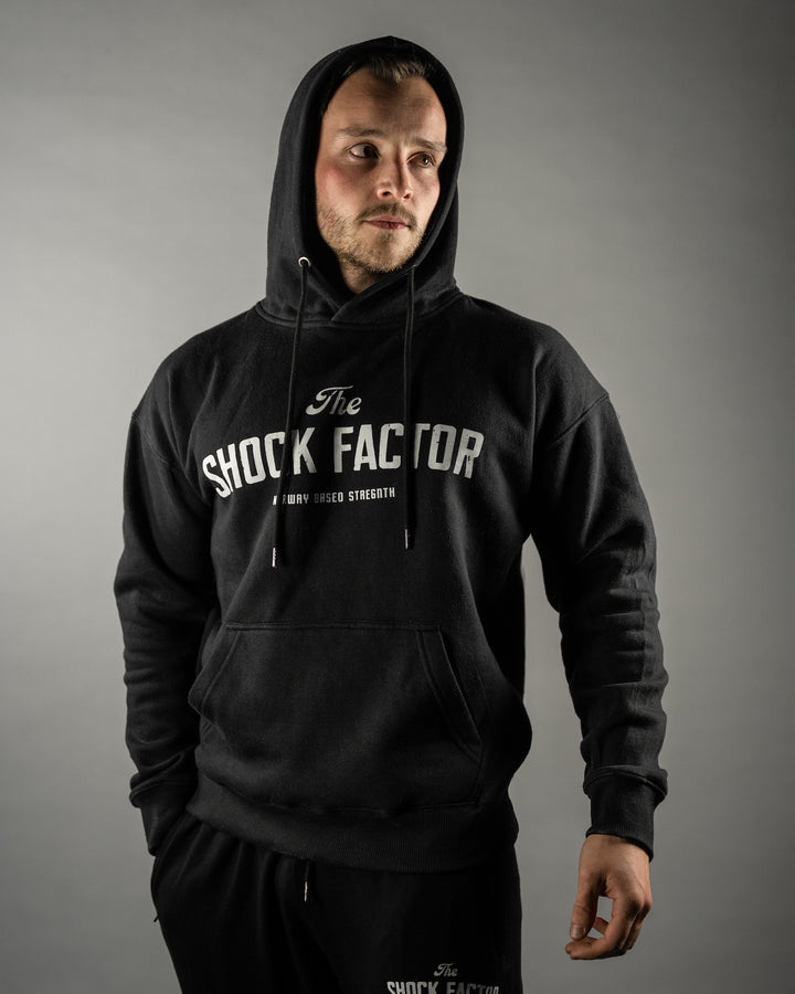 Svart Old School Hoodie