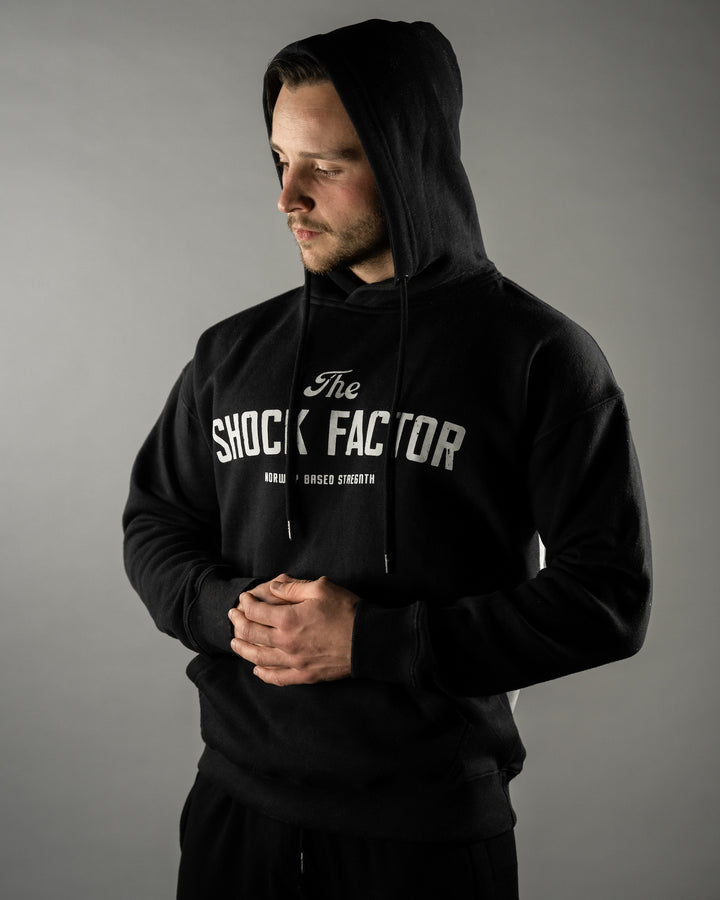 Svart Old School Hoodie