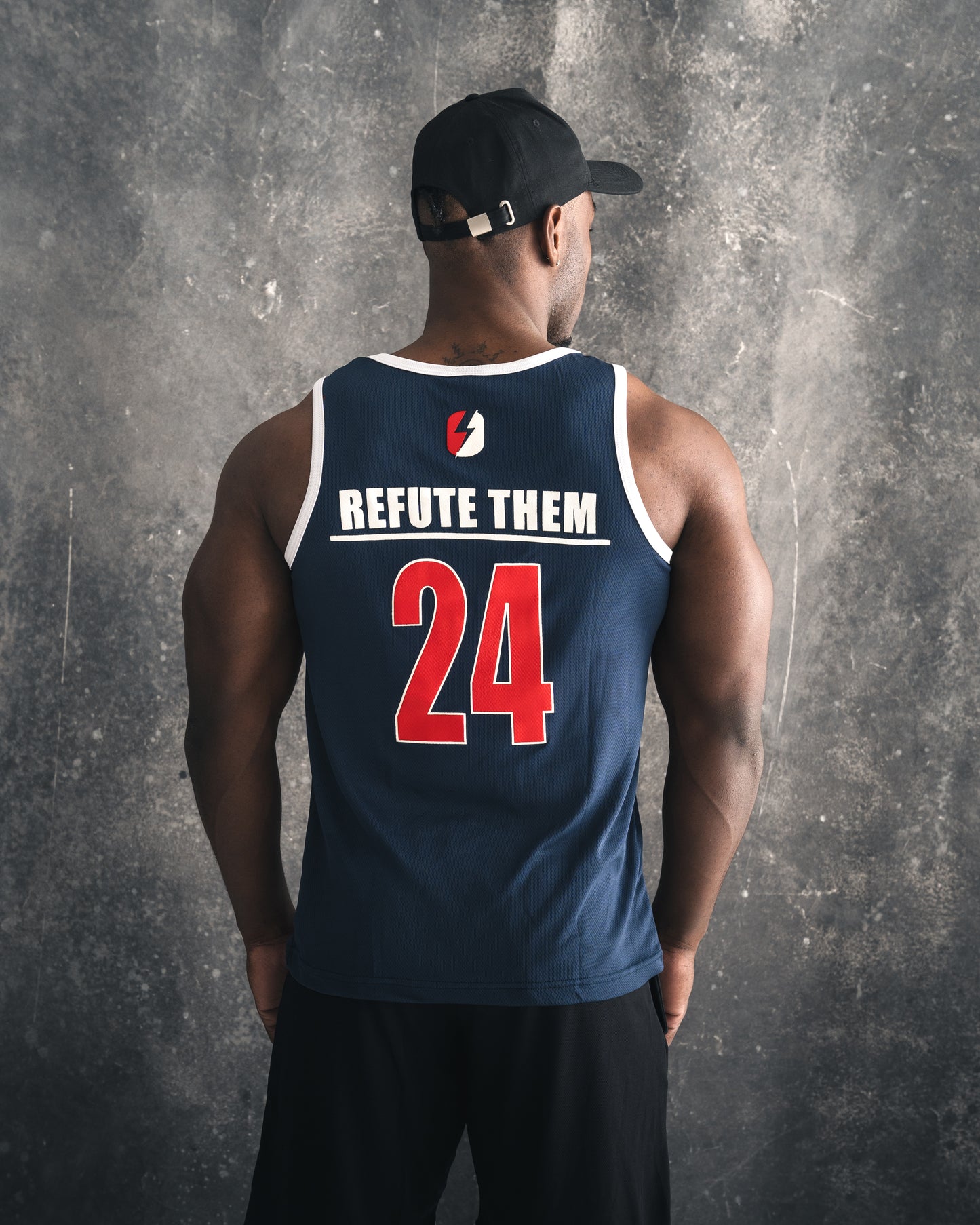 Navy Jersey tank top